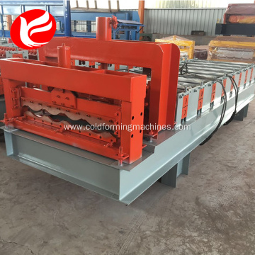 Hydraulic glazed tile roof panel steel rolling machine